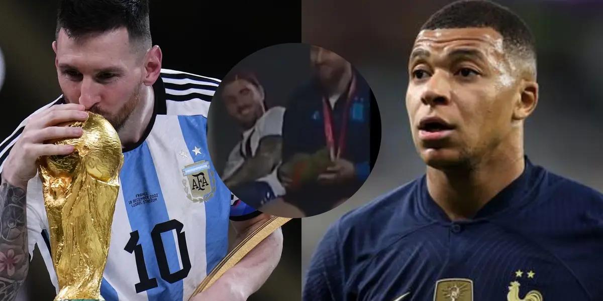 In full celebration, Lionel Messi received a toy from a ninja turtle, and this was his reaction