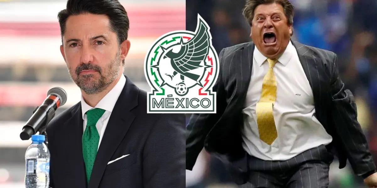 In a secret meeting, Miguel Herrera said yes to De Luisa in a hypothetical failure of Gerardo Martino in the two remaining Tri games.
