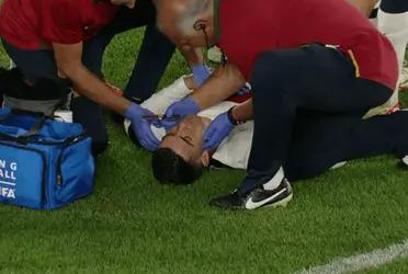 In the match against Slovakia Cristiano suffered a impact.