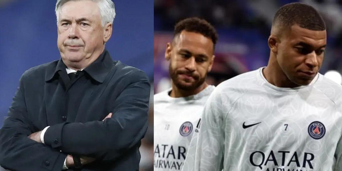 In the press conference prior to the Champions League match, Ancelotti gives some news that interests Neymar and Mbappe