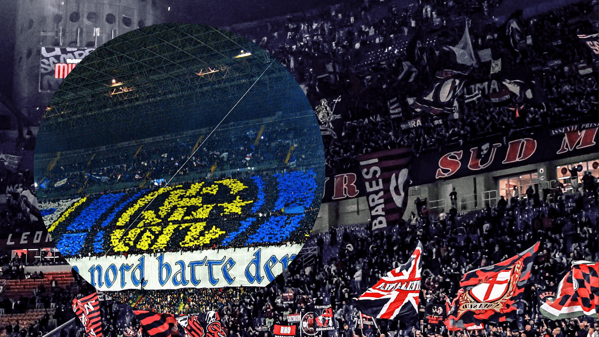 Inter and Milan fans. Photo: Inter and Milan social networks.