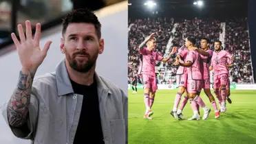 Inter Miami waves to the crowd as Inter Miami drew 1-1 with NYCFC in the MLS.