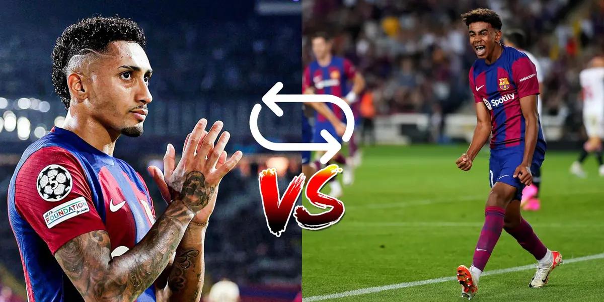 Is there controversy over Raphina's playing time in Barcelona?