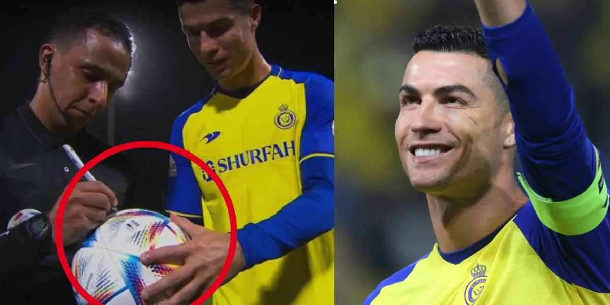 It is the first time we see Ronaldo doing this…
