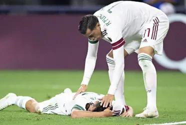 It is very strange but the Mexican striker always leaves on a stretcher when he plays for El Tri.