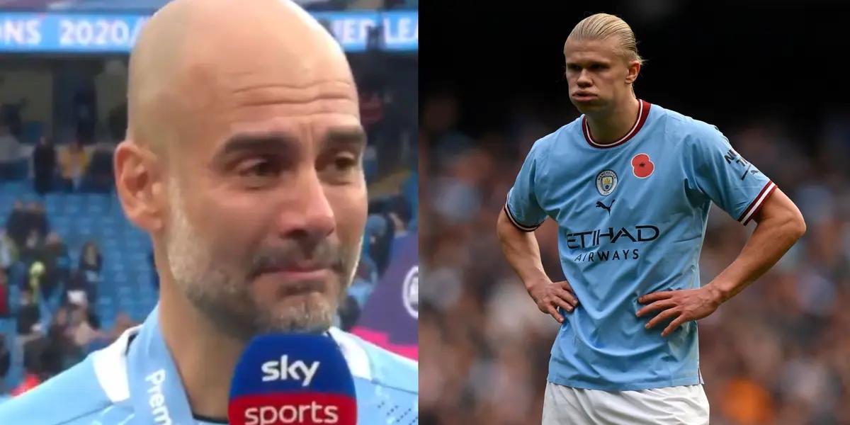 It seems that Haaland would leave Manchester City and it makes Guardiola sad