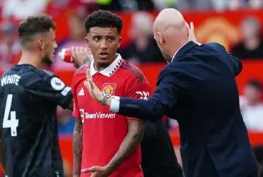 Jadon Sancho is living hard times with Manchester United