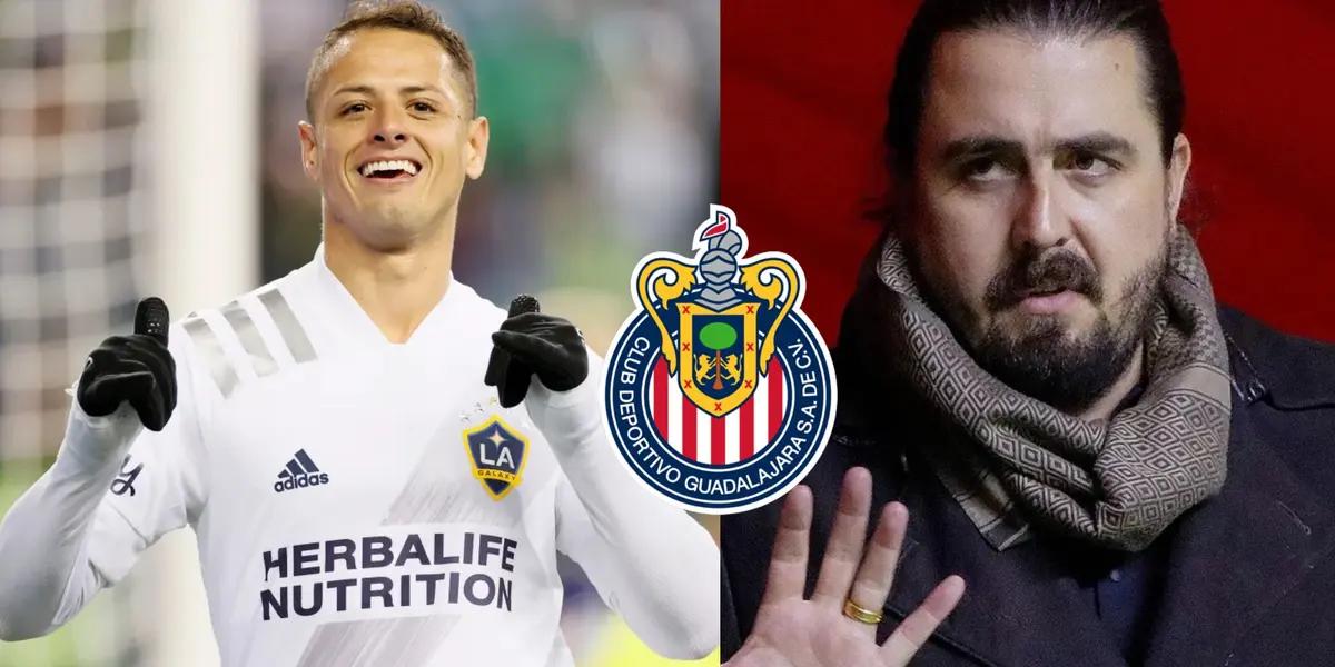 Javier Hernandez swears eternal love to Chivas, but asks for Amaury Vergara's departure to return.