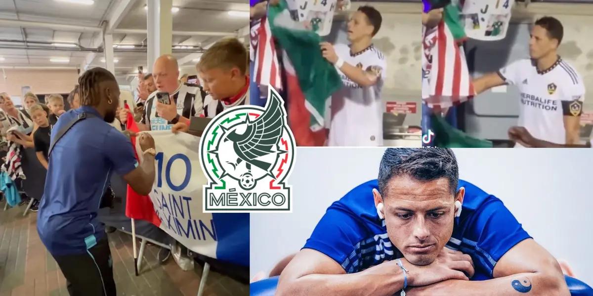 Javier Hernandez tried to excuse himself for not throwing Mexico's flag, Frenchman teaches Chicharito a lesson.