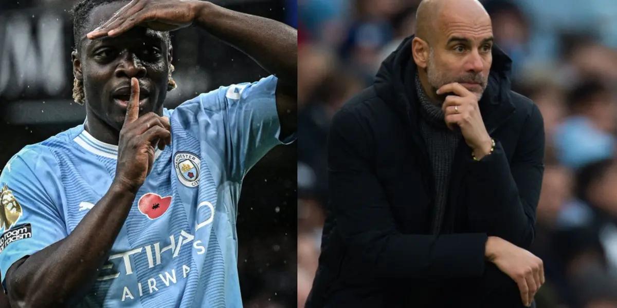 Jeremy Doku is having a great game with Manchester City