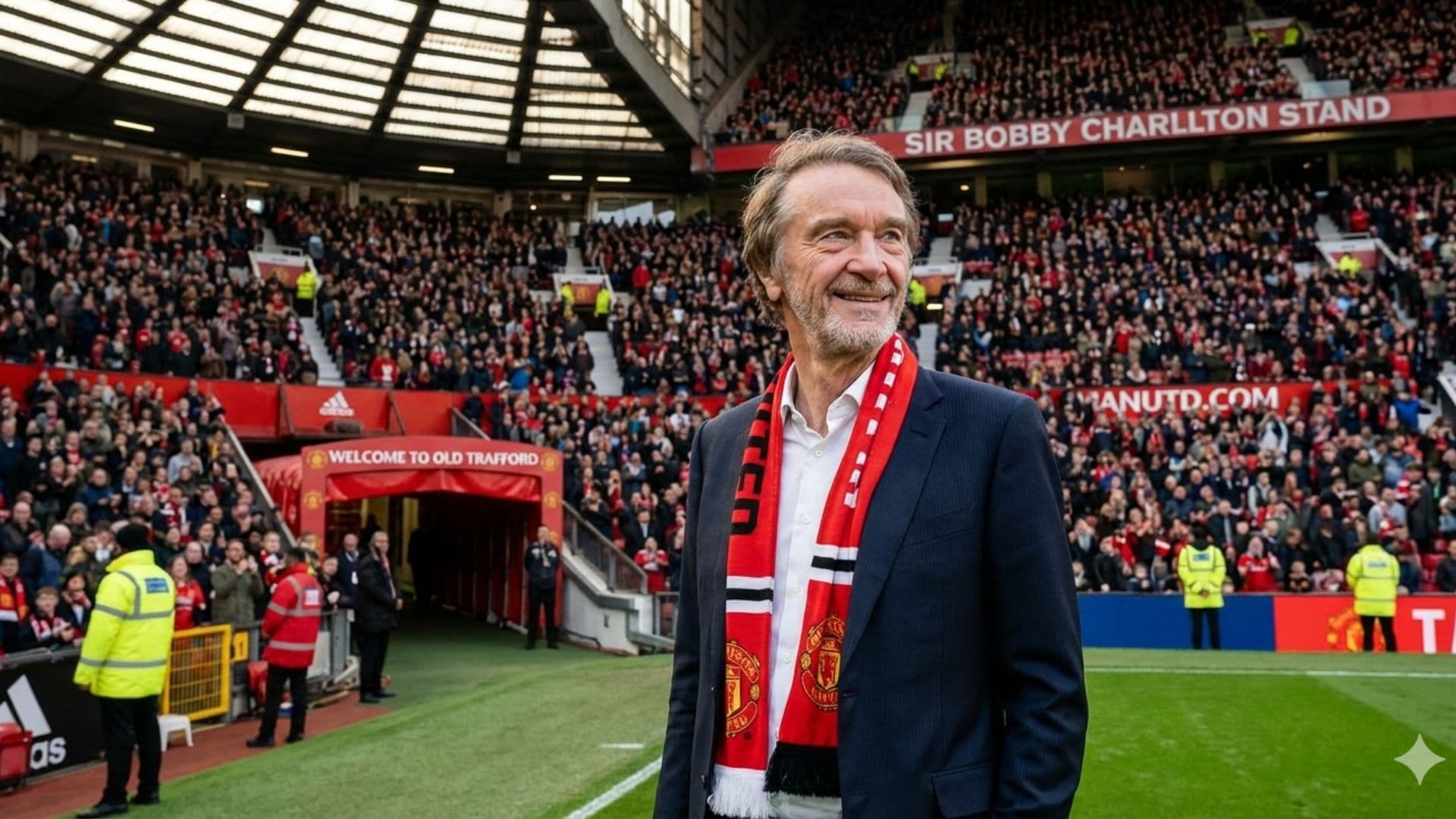 Jim Ratcliffe was criticized after disgusting coments about inmigrants in UK - Picture created by AI
