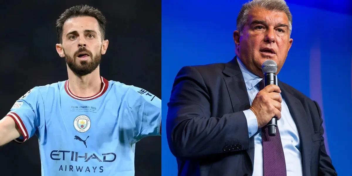 Joan Laporta's unexpected response to Bernardo Silva for the upcoming season