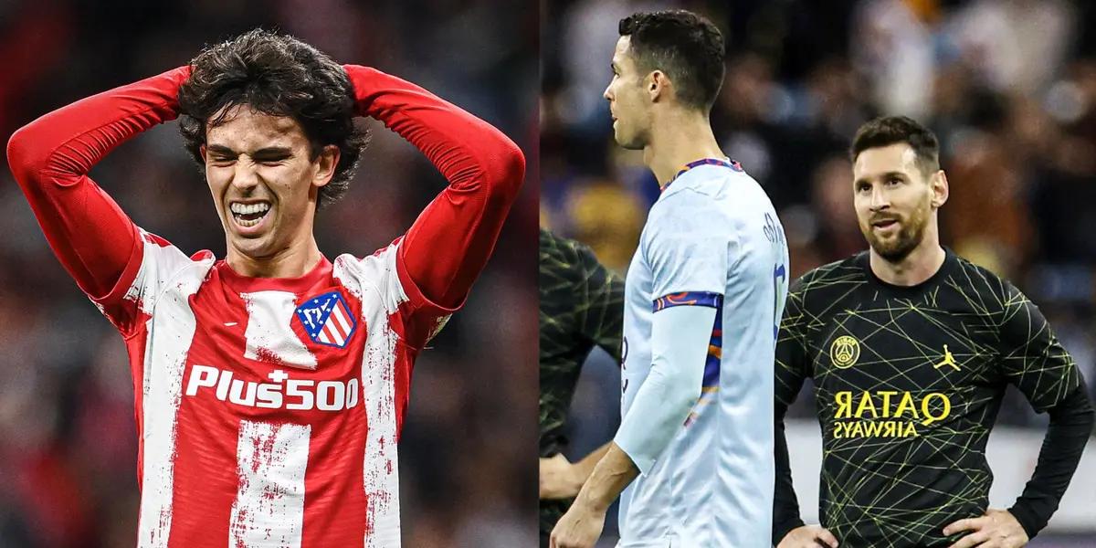 Joao Felix shocked when asked about Messi and Ronaldo.