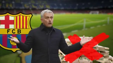 José Mourinho during a Serie A match at Roma in 2023