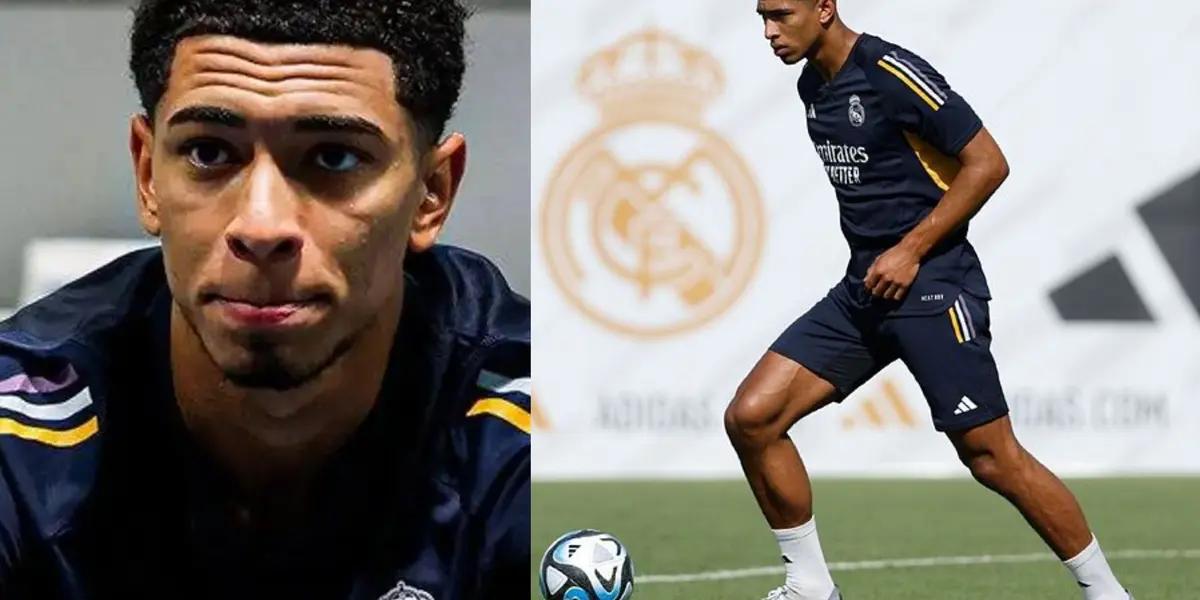 Jude Bellingham is already suffering on his first day of training with Carlo Ancelotti's team