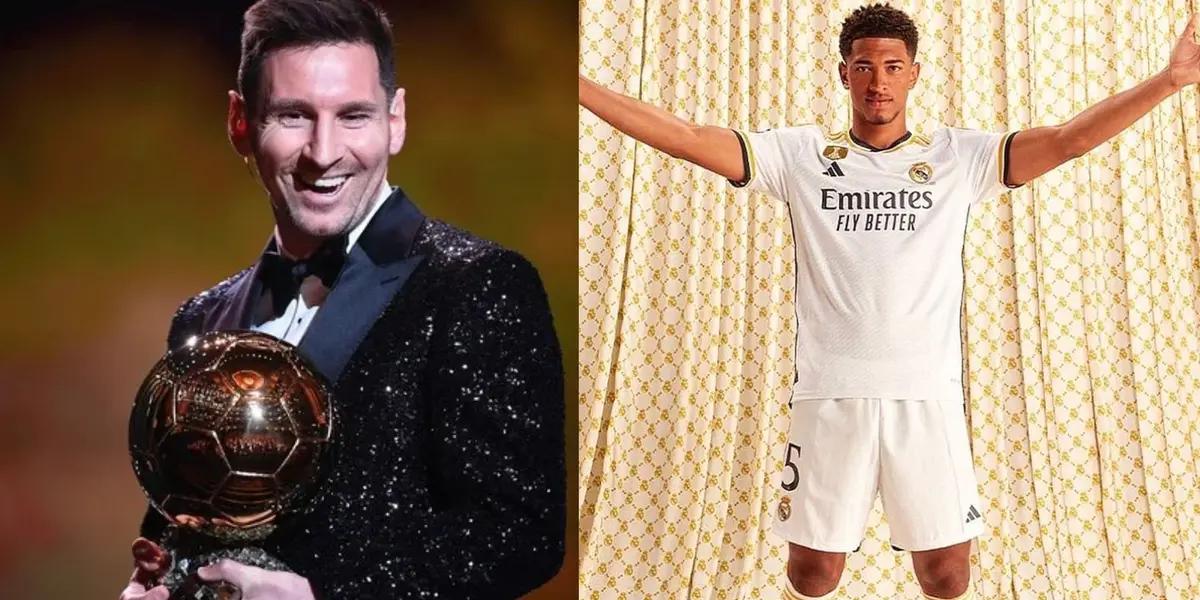 Jude Bellingham with some great news at the Ballon d'Or ceremony