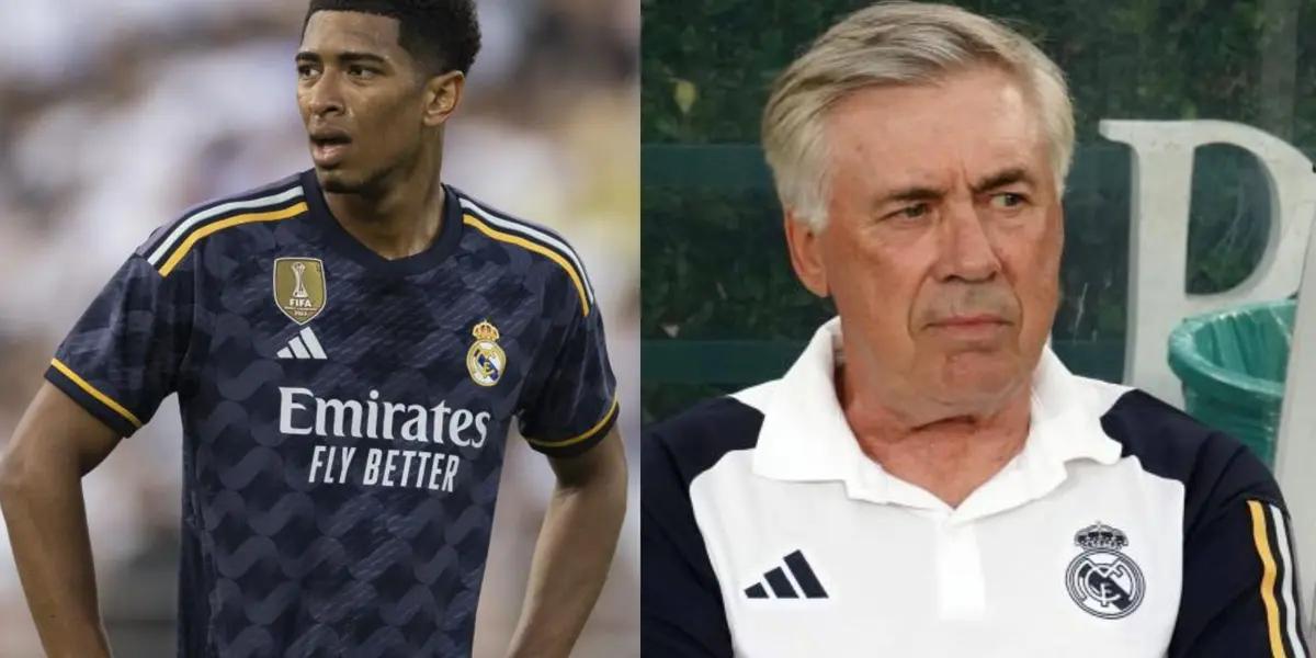 Jude Bellingham's reaction to Carlo Ancelotti's decision