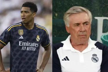 Jude Bellingham's reaction to Carlo Ancelotti's decision