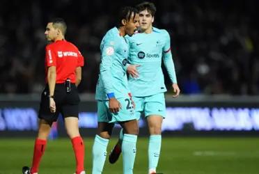 Jules Kounde celebrating after his goal