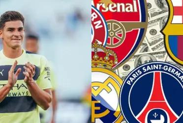 Julián Álvarez has had few opportunities with Manchester City in his first season