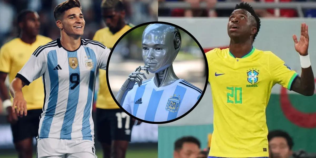 Julian and Vinicius | Photos: @9julianalvarez and @vinijr