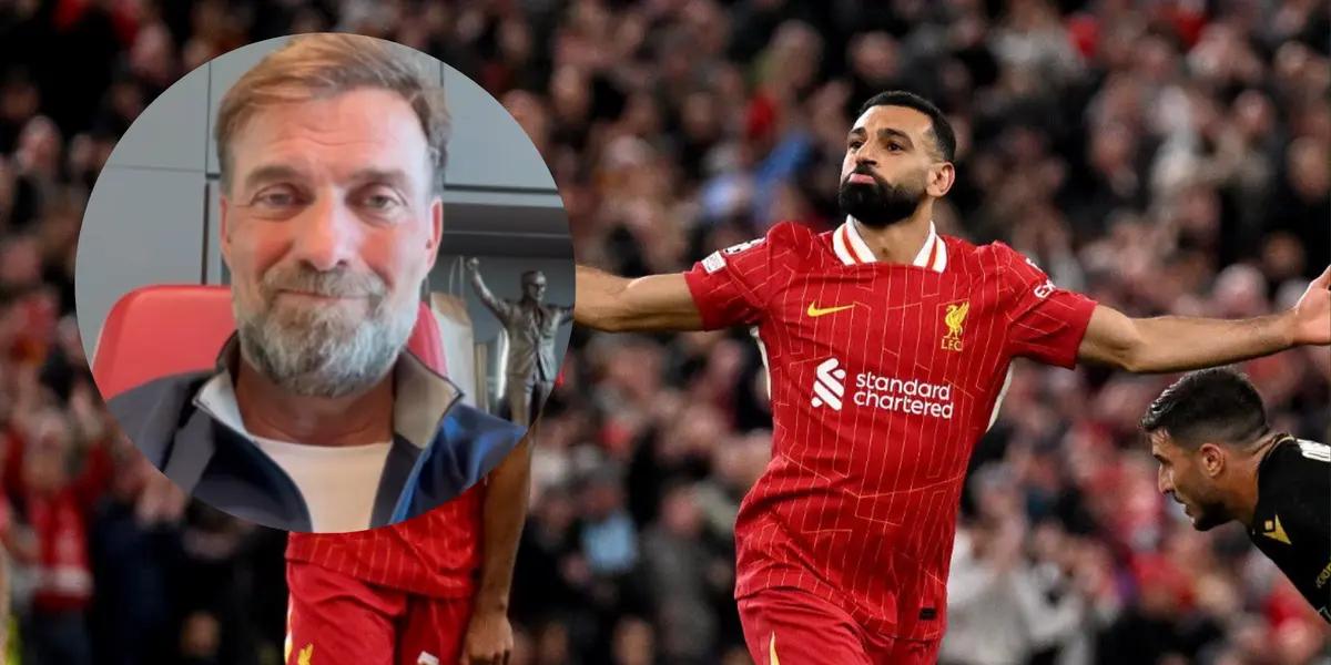 Jurgen Klopp and Salah. Photo: Jurgen Klopp and Salah networks.