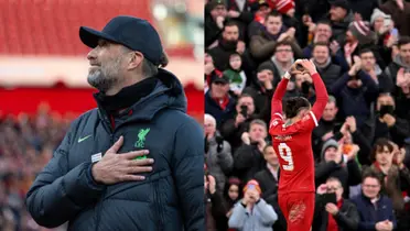 Jurgen Klopp receives great reception from fans and players as Liverpool lead at halftime.