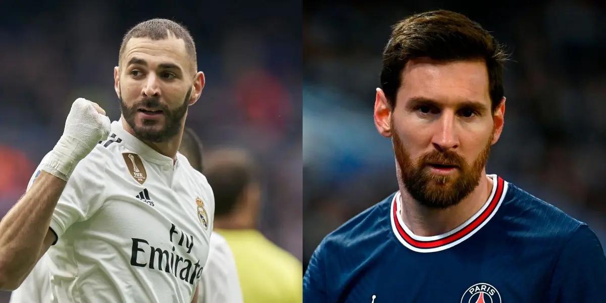 Karim Benzema defended Messi after the bad times the Argentine lived at PSG