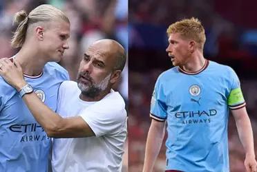 Kevin De Bruyne saves Manchester City and this is how the Spanish coach reacted
