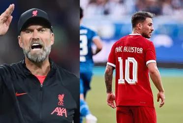 Klopp's reaction to Mac Allister's true position