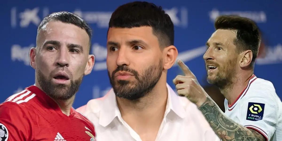 'Kun' Agüero was attentive to the Champions League draw and when he saw that Otamendi will face Messi in PSG vs. Benfica, he left a curious message to the defender.