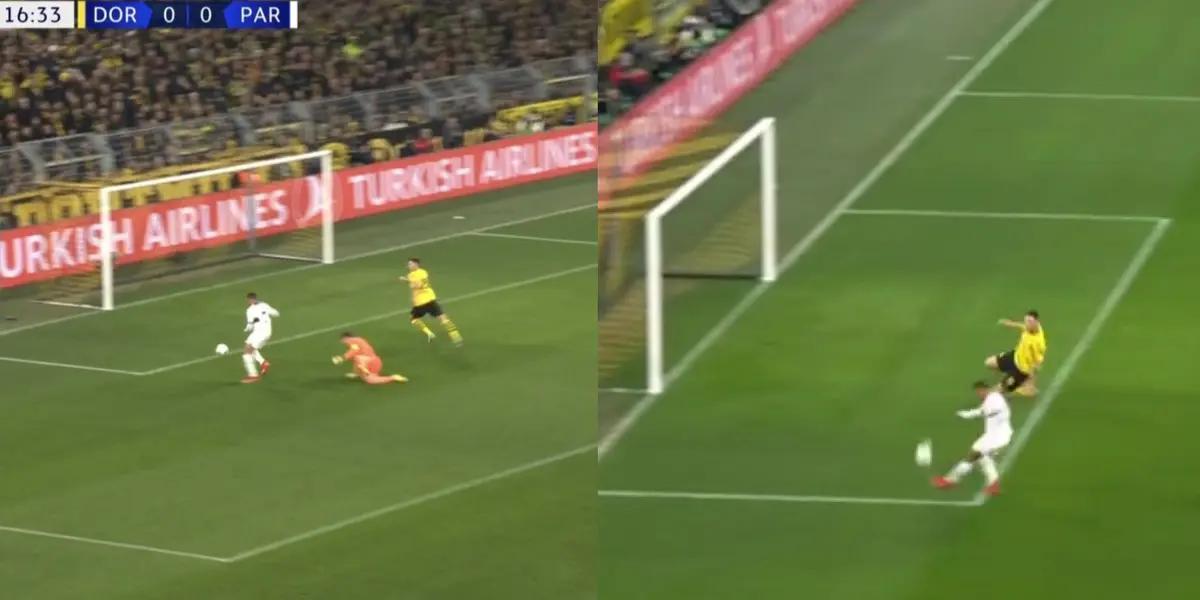 Kylian Mbappé could not believe his miss.