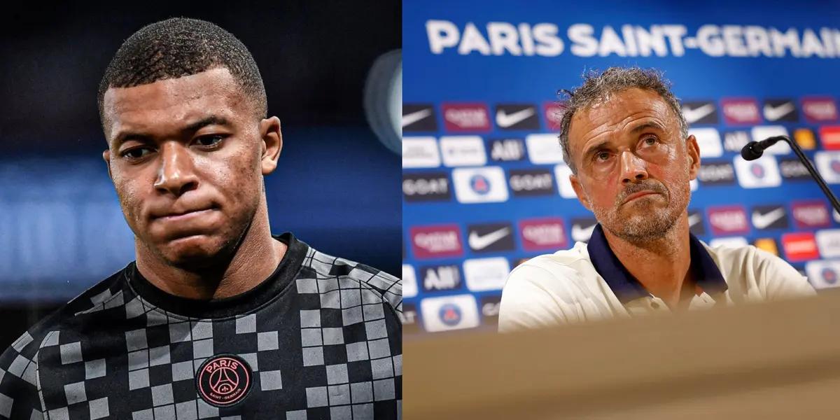 Kylian Mbappé did not participate in PSG's draw against Lorient.