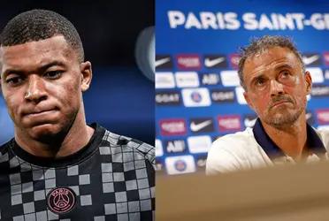 Kylian Mbappé did not participate in PSG's draw against Lorient.