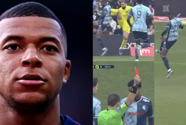 (VIDEO) He doesn't learn, Donnarumma's awful mistake that caused his expulsion, look at Mbappé's reaction