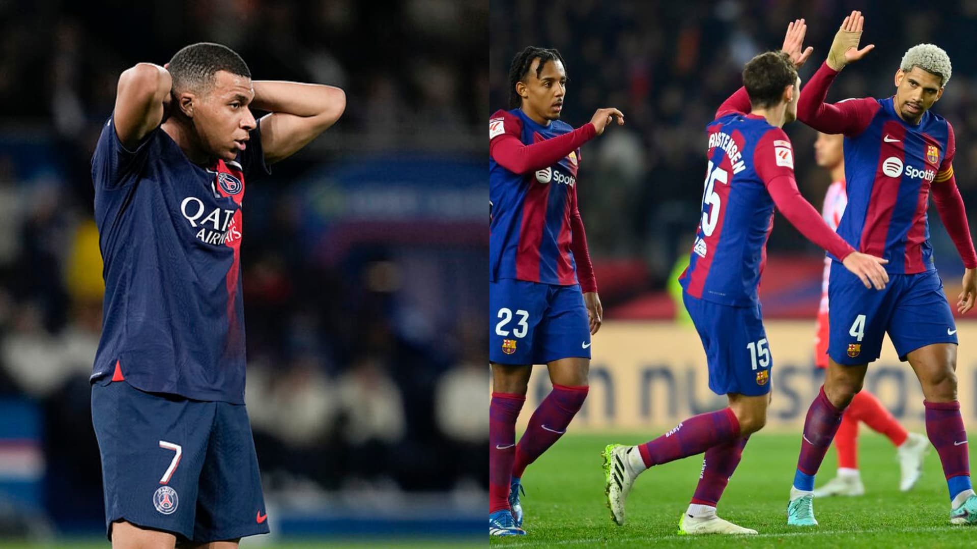 Kylian Mbappé is unsure who will defend against him in PSG vs FC Barcelona.