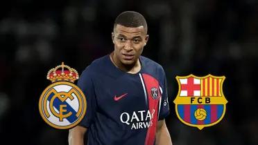 Kylian Mbappé looks miserable in a PSG match this season.