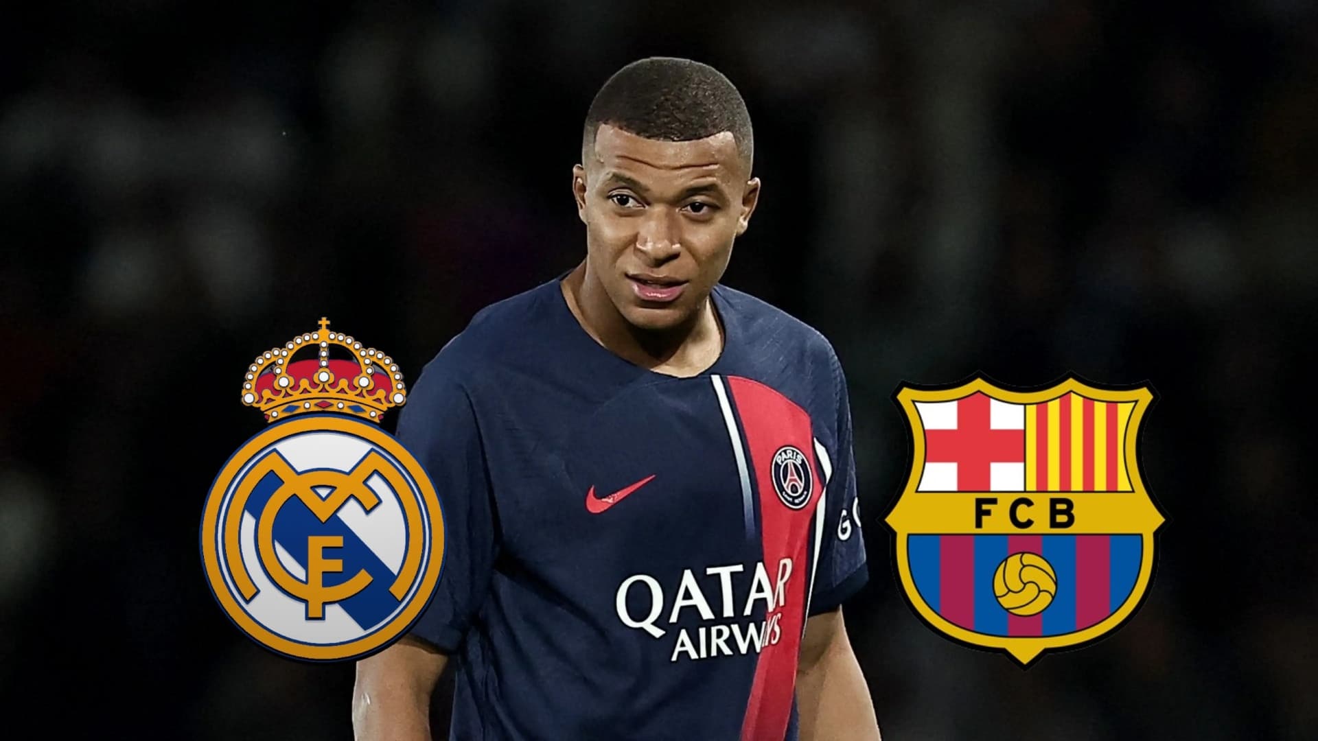 Kylian Mbappé looks miserable in a PSG match this season.