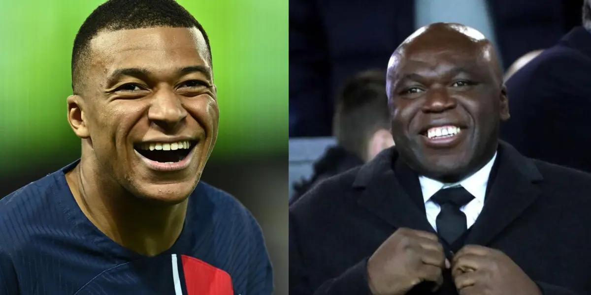 Kylian Mbappé reacted to his father's goal.