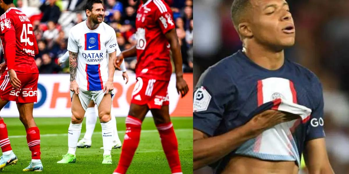 Kylian Mbappe ruined a splendid goal by Lionel Messi, the Argentinean reacted