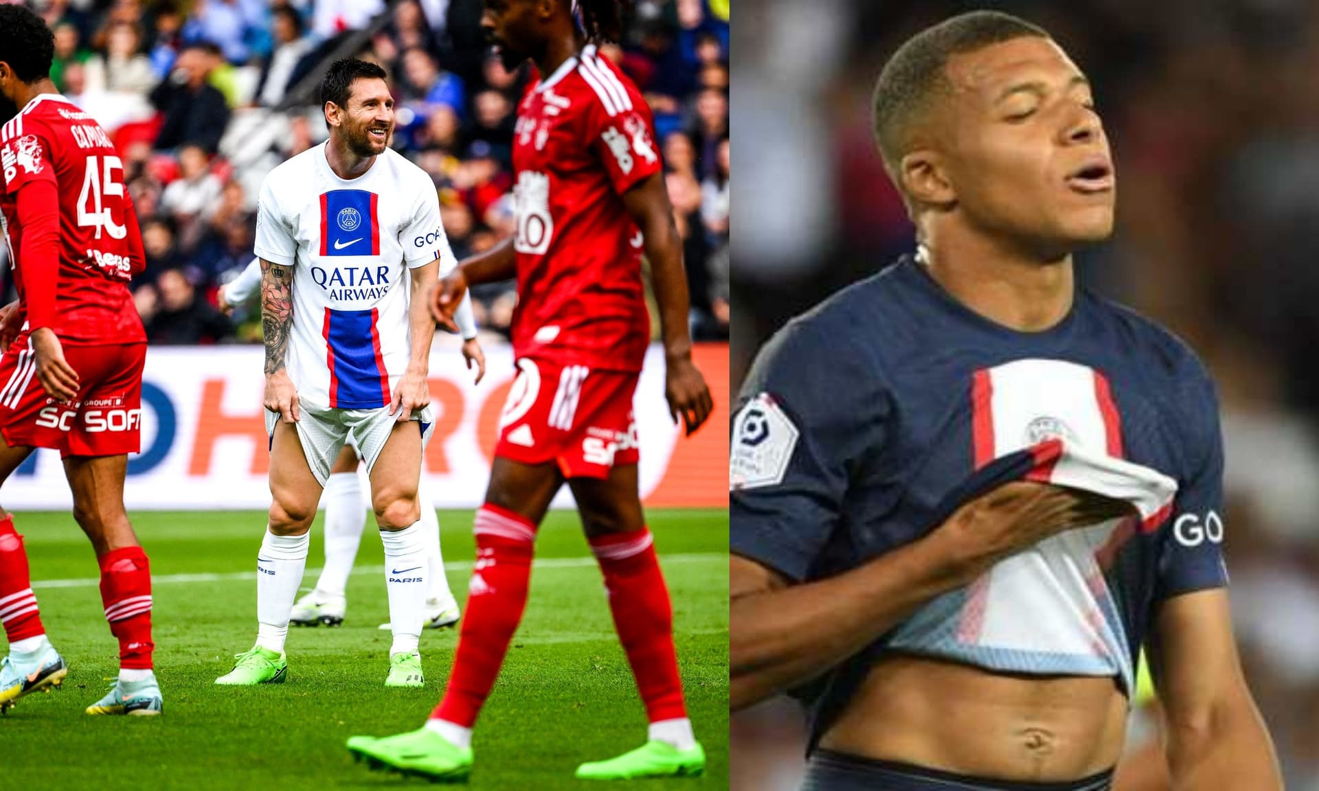 Kylian Mbappe ruined a splendid goal by Lionel Messi, the Argentinean reacted