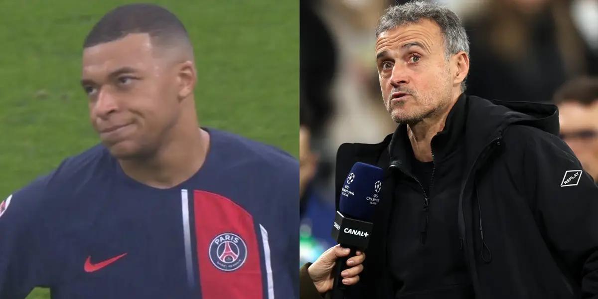 Kylian Mbappé seemed annoyed when he found out he was taken off by Luis Enrique in PSG's game vs Marseille.