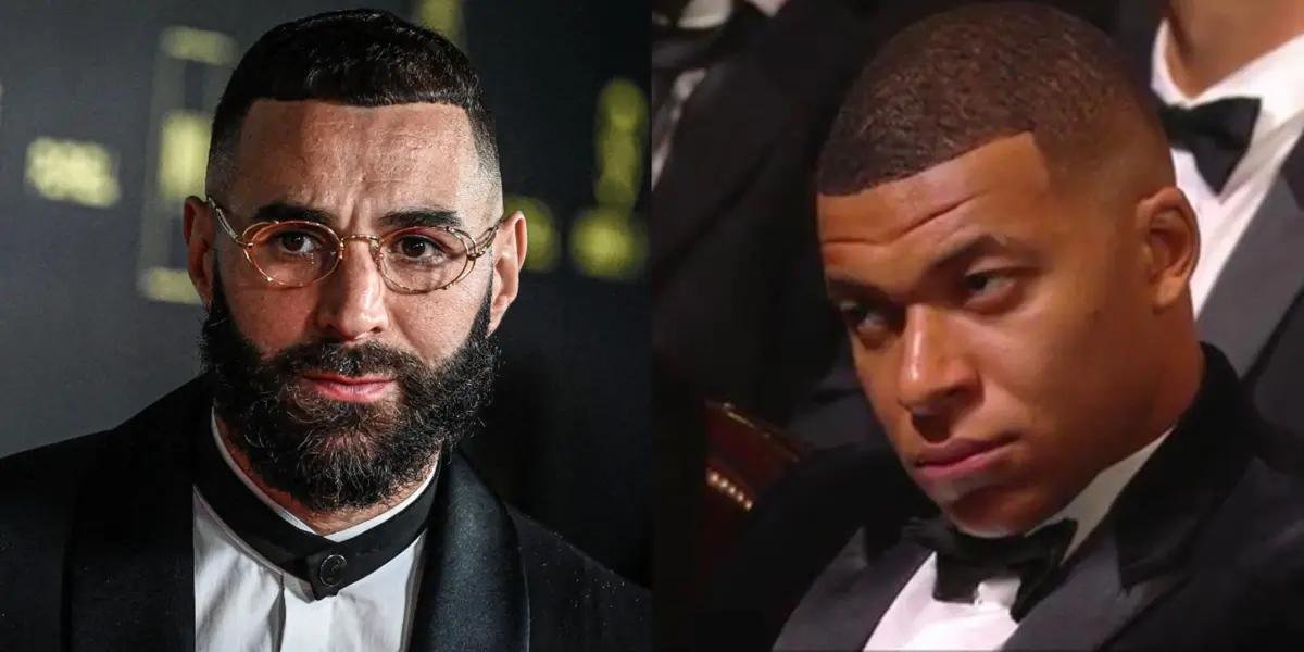 Kylian Mbappe's reaction to Benzema's prize was trendy on social media.