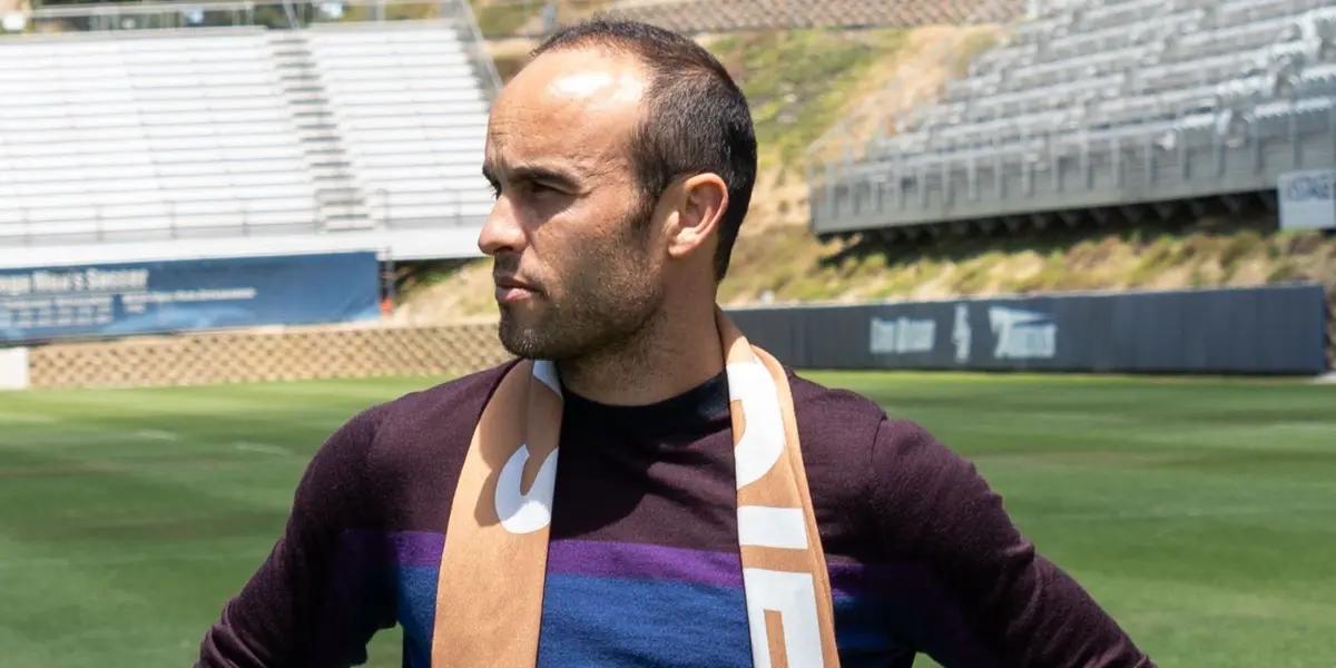 Landon Donovan prepares as a soccer coach