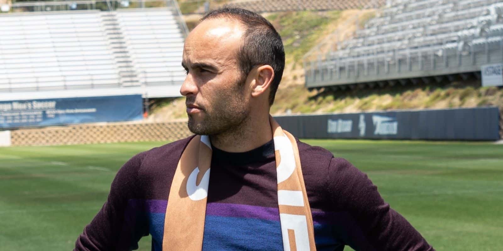 Landon Donovan prepares as a soccer coach