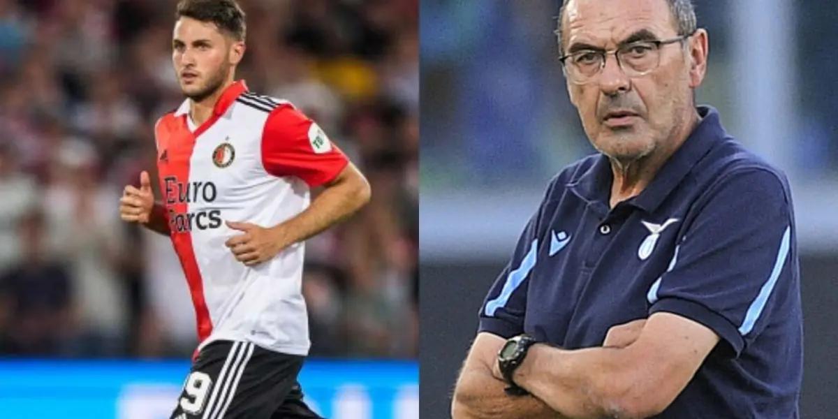 Lazio coach Maurizio Sarri unloads on Santiago Gimenez and Feyenoord
