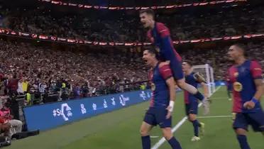 Lewandowski put the Blaugrana ahead in the final of the Spanish Super Cup by a score of 2-1.