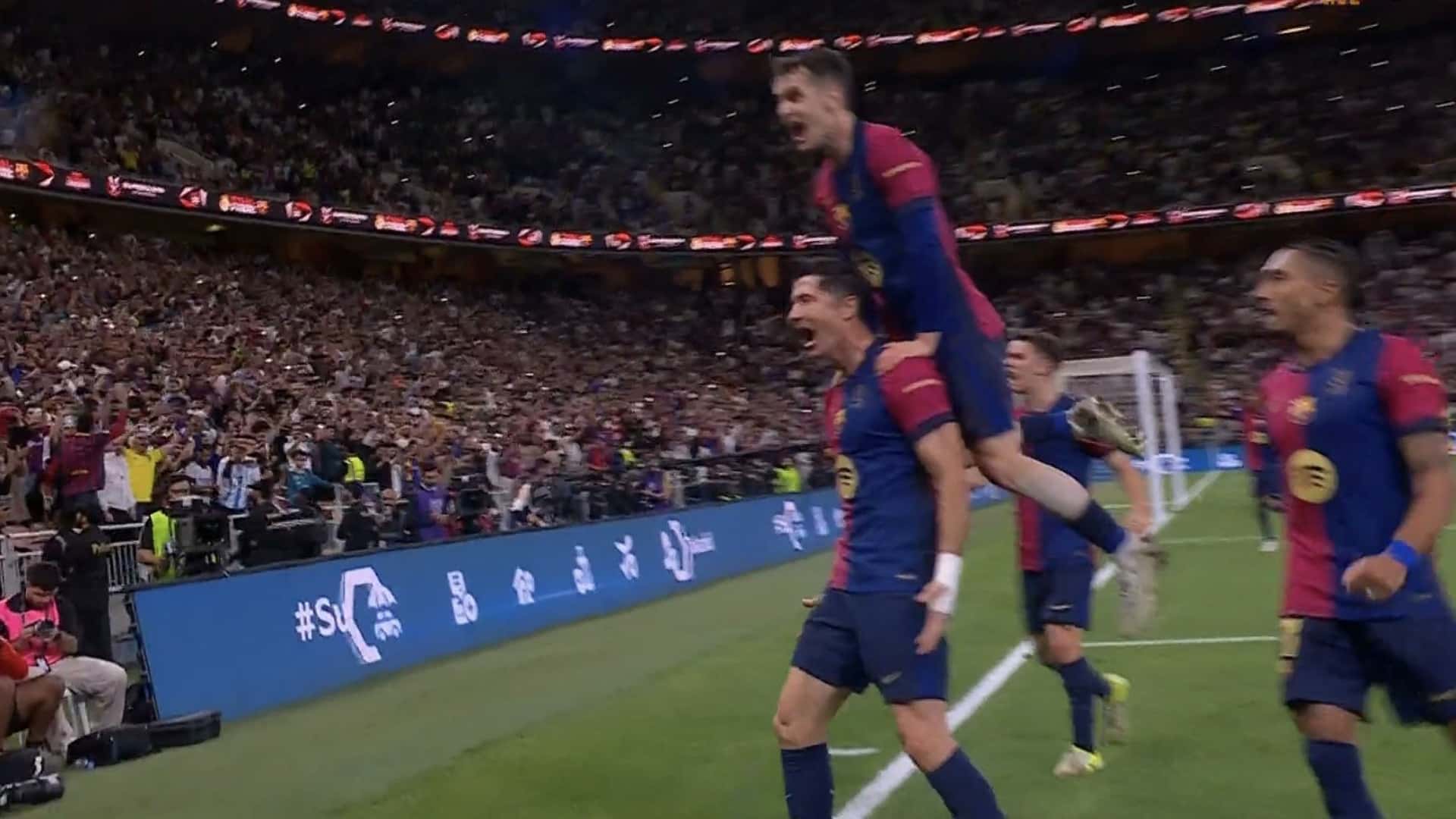 Lewandowski put the Blaugrana ahead in the final of the Spanish Super Cup by a score of 2-1.
