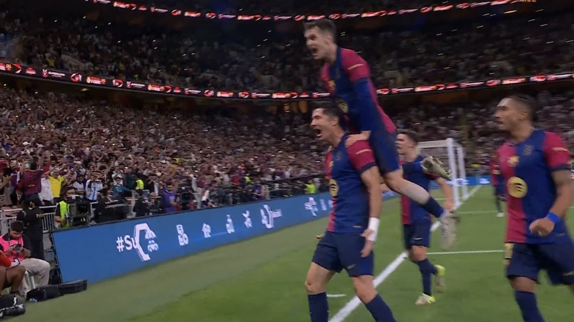 Lewandowski put the Blaugrana ahead in the final of the Spanish Super Cup by a score of 2-1.