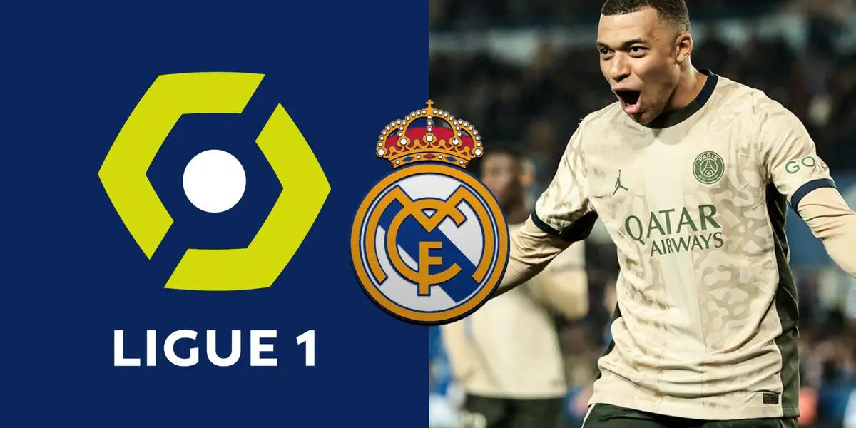 Ligue 1's social media hints at Mbappé potentially joining Real Madrid soon.